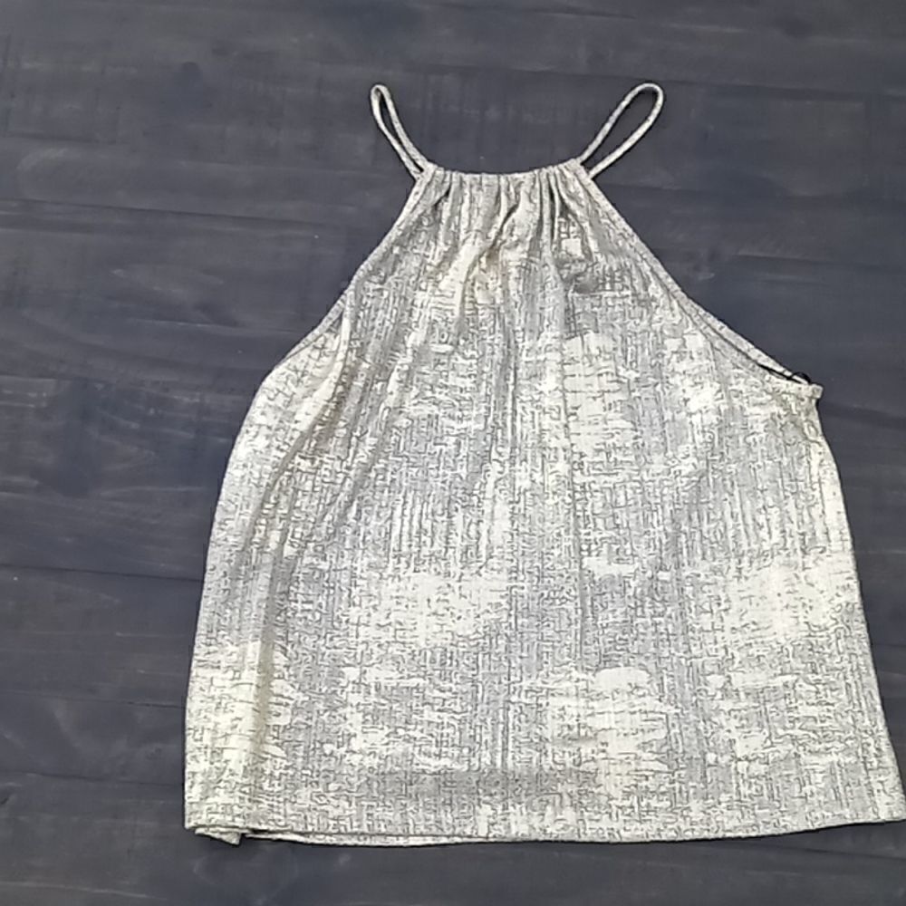 Espresso gold halter top size medium super cute